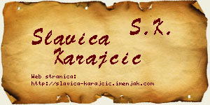 Slavica Karajčić vizit kartica